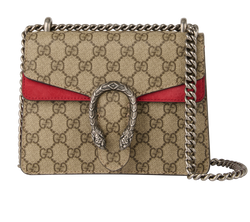 Small Dionysus, Canvas/Suede, Beige/Red, 493075, DB, 3*